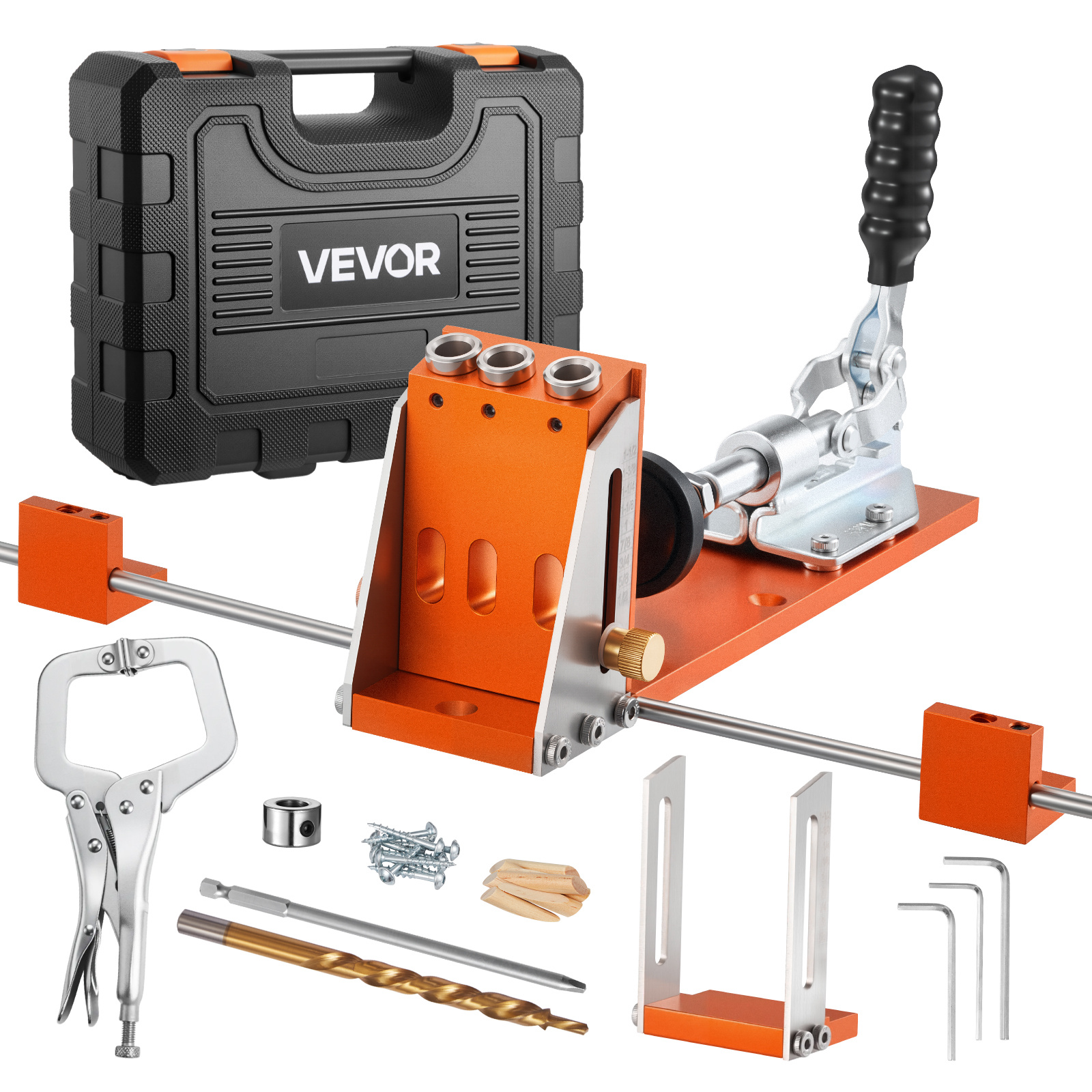 Woodworking Drill Bits - VEVOR Pocket Hole Jig Kit, 1/2
