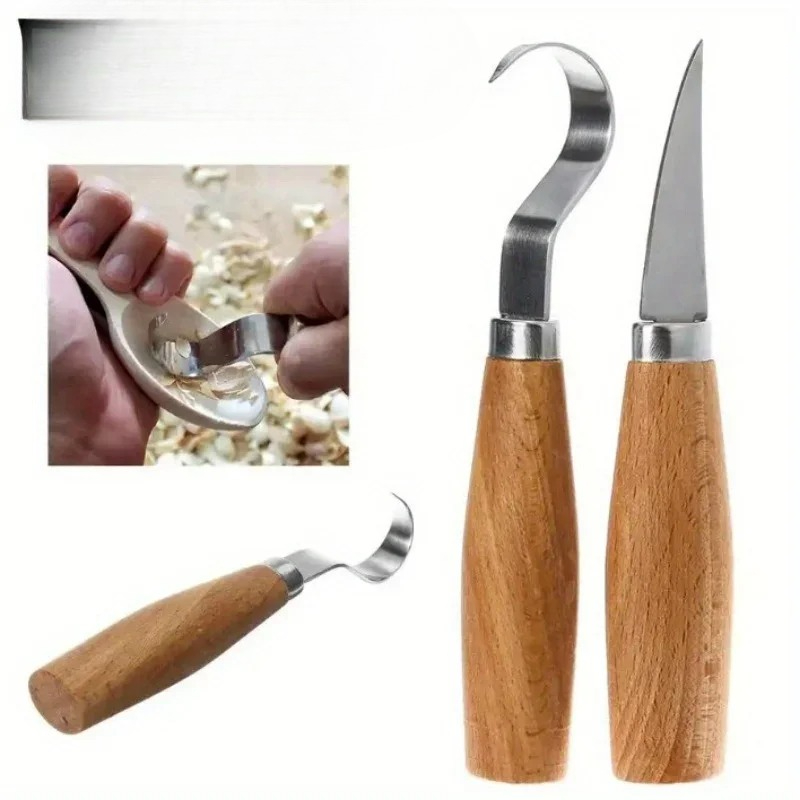 Woodworking For Beginners - Wood Carving Knife Chisel Hook Knife