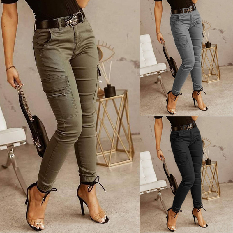 Woodworking Overalls - cross-border European and American women's trousers,