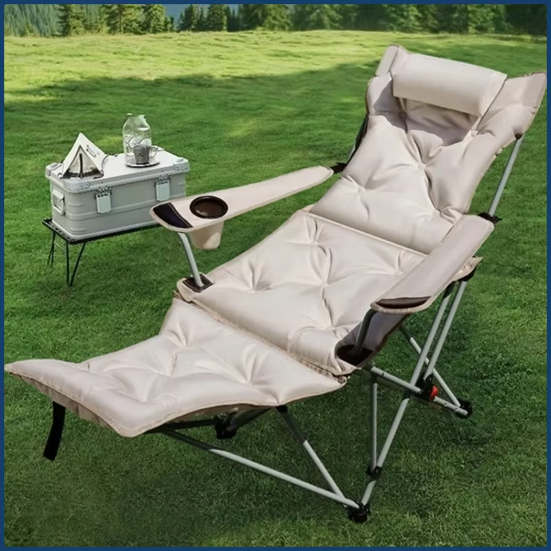 Woodworking Outdoor Furniture - Folding Recliner Portable Camping Chair with