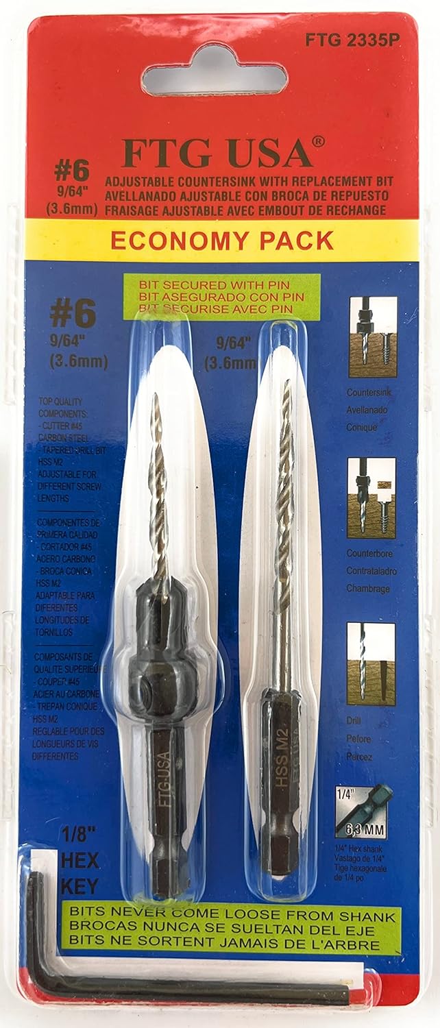 Woodworking Drill Bits - Adjustable Wood Countersink Drill Bit #6