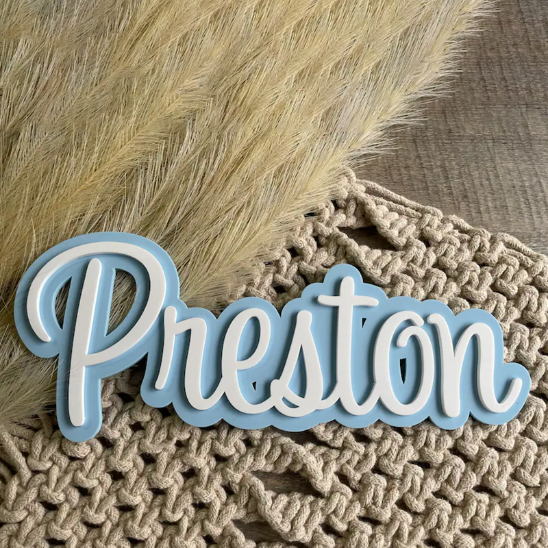 1pc Layered Name Sign, Cream C - Woodworking For Beginners 리뷰 및 가격