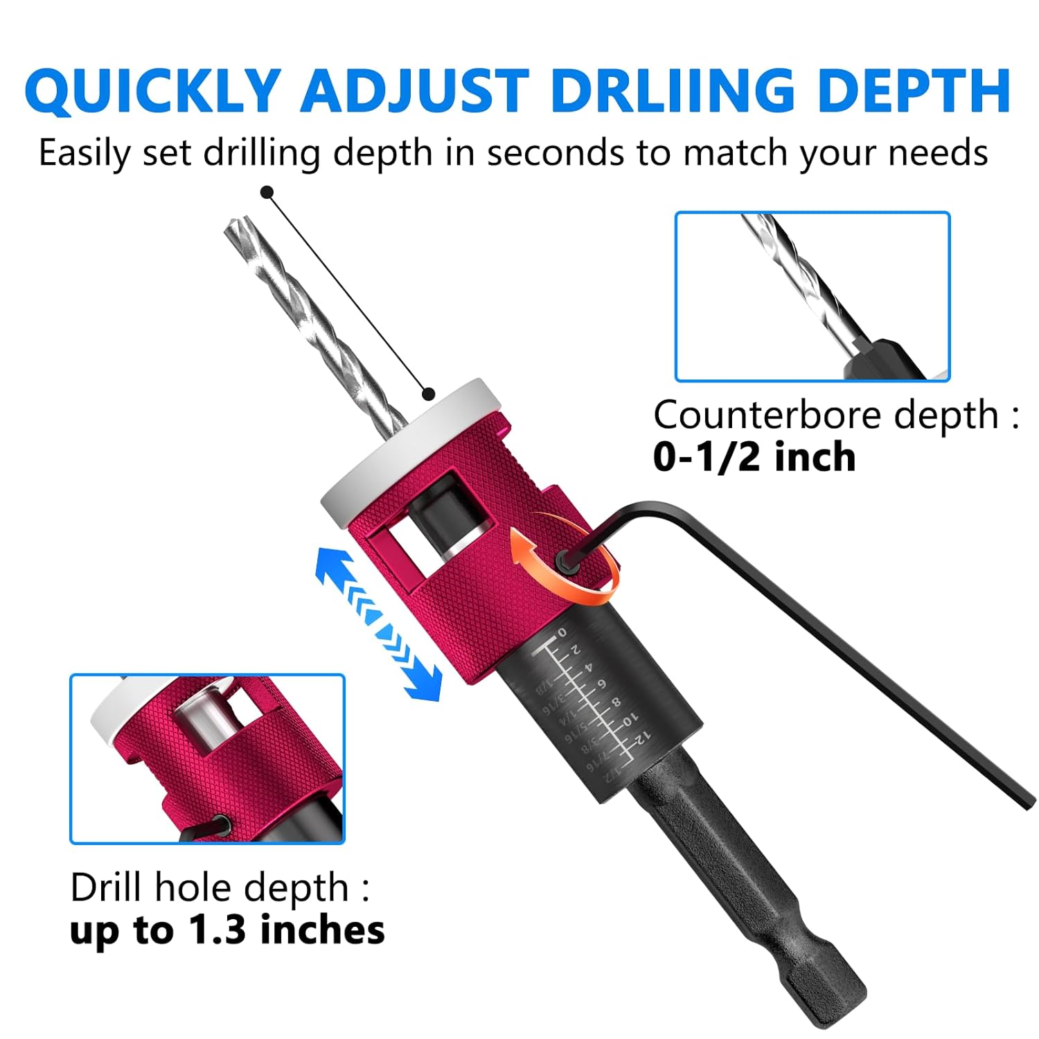 5-Piece Countersink Drill Bit  - Woodworking Drill Bits 리뷰 및 가격