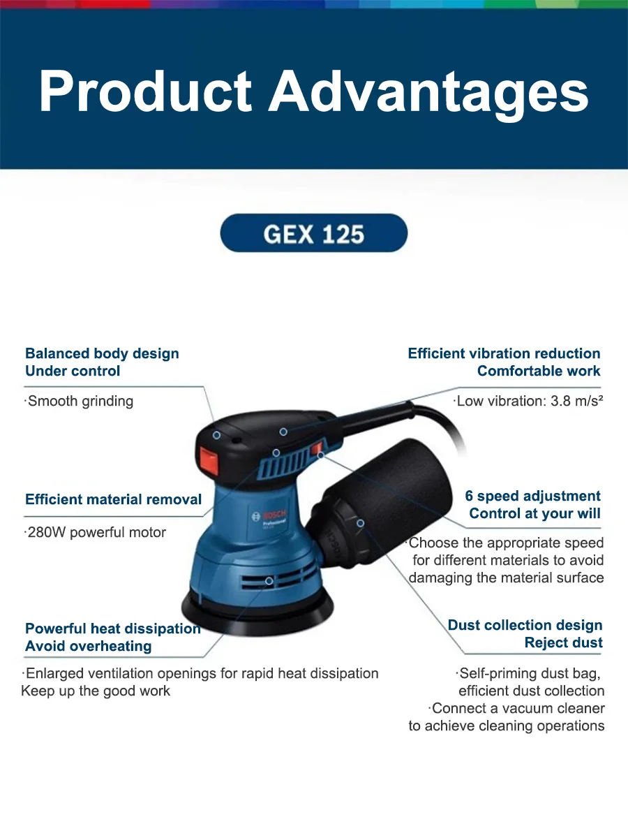 Bosch GEX125 280W Multifunctio - Woodworking Machine 리뷰 및 가격