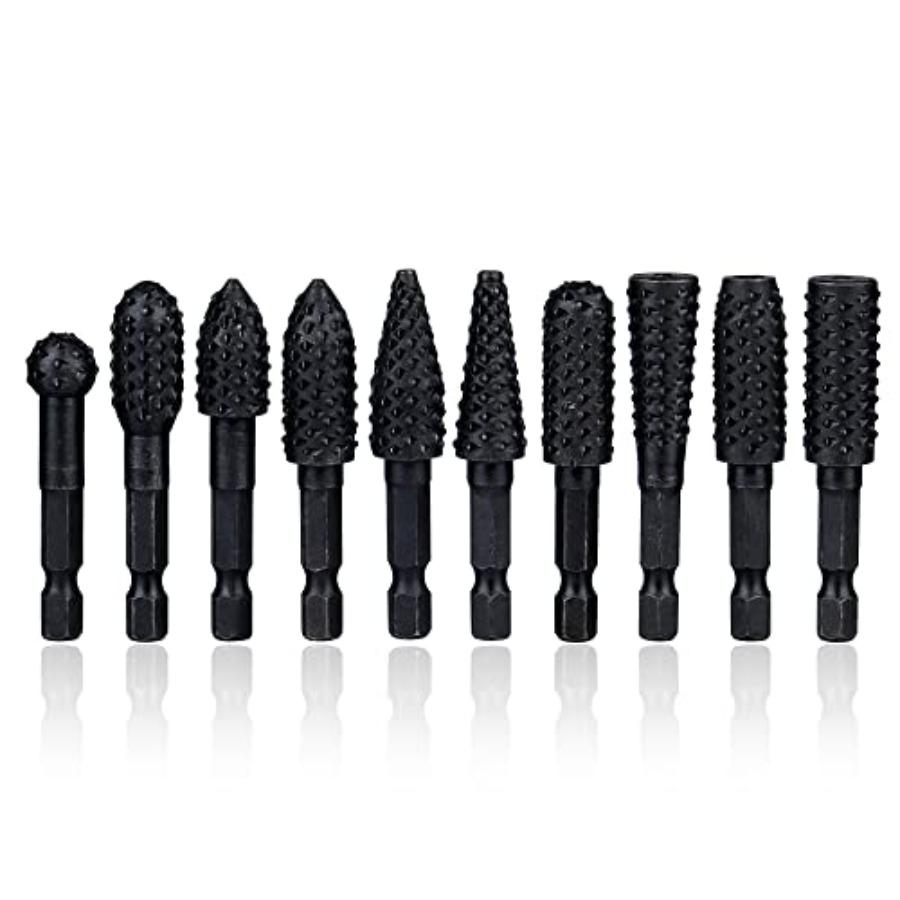 10 Pieces Rotary Burr Rasp Set - Woodworking Drill Bits 리뷰 및 가격