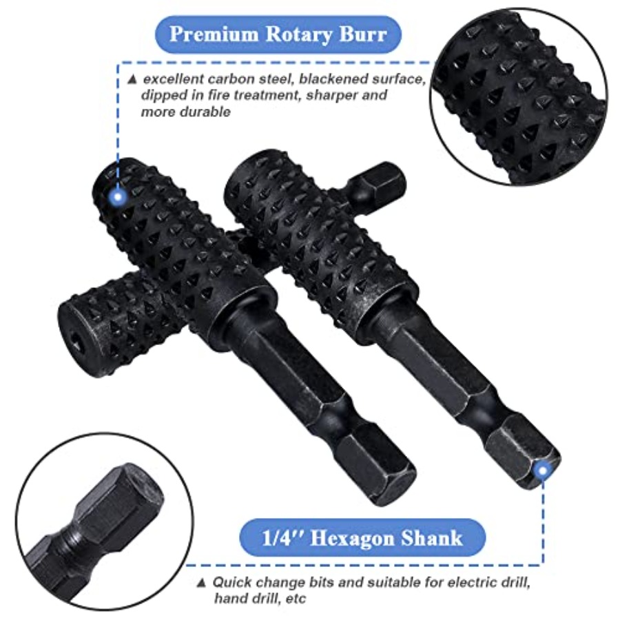 10 Pieces Rotary Burr Rasp Set - Woodworking Drill Bits 리뷰 및 가격
