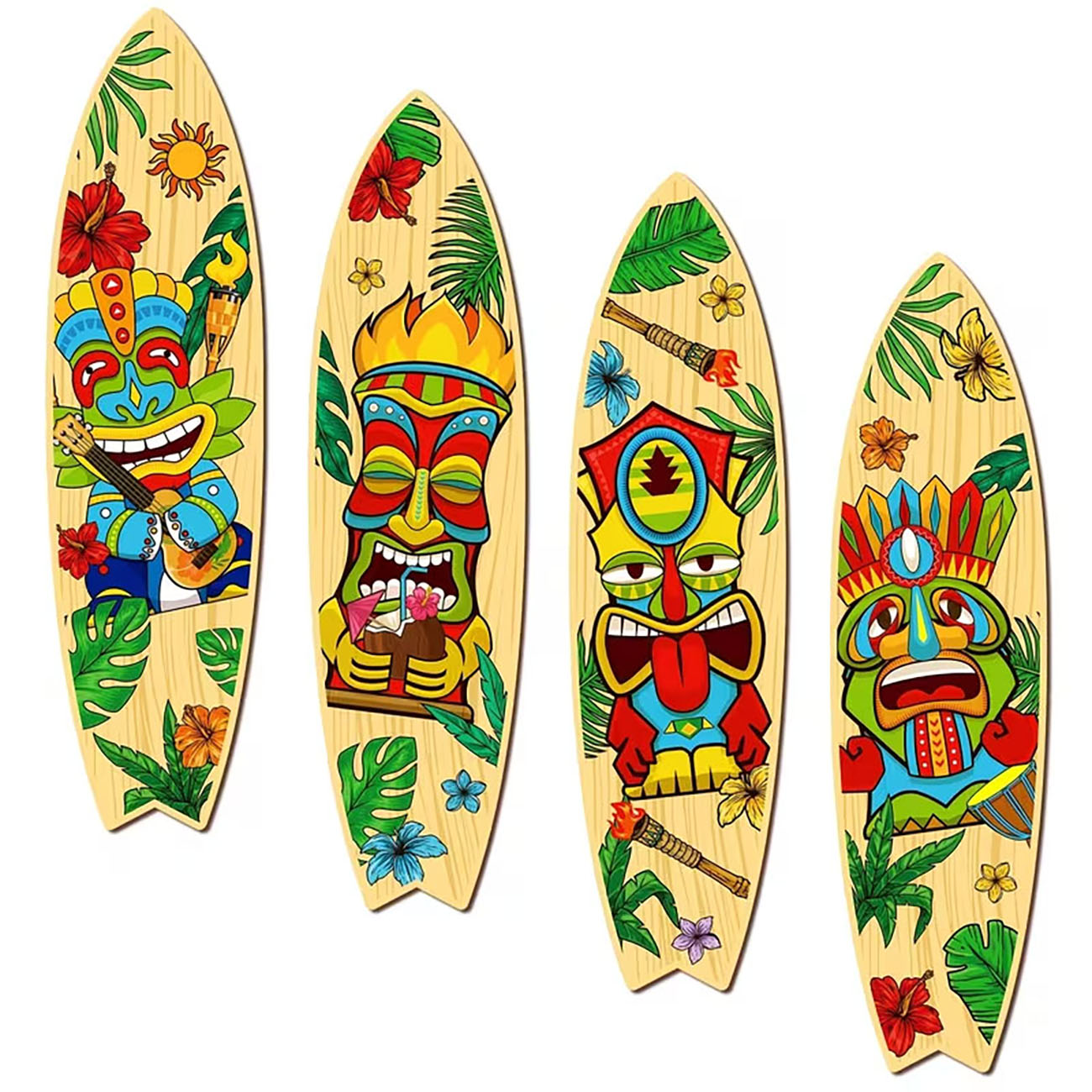 4Pcs Tiki Mask Surfboard Woode - Xfasten Woodworking Tape 리뷰 및 가격