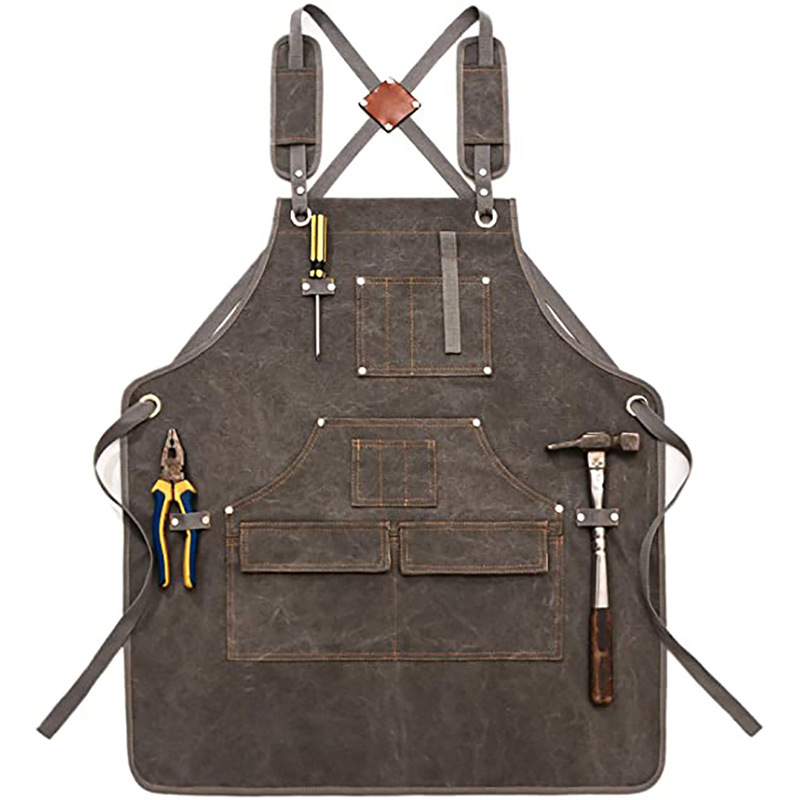 Simple Thickened Canvas Apron  - Woodworking Overalls 리뷰 및 가격