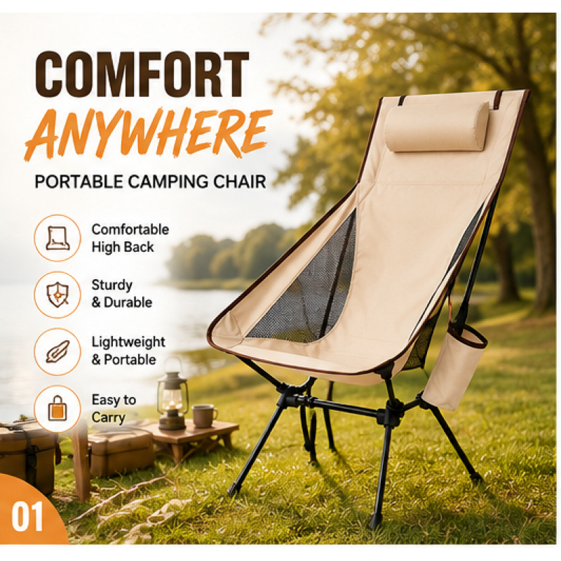 Portable Folding Camping Chair - Woodworking Outdoor Furniture 리뷰 및 가격