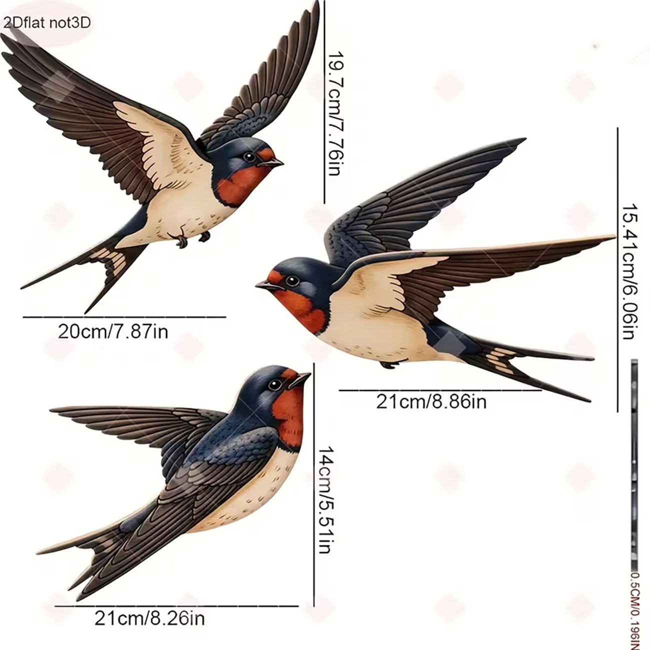 3Pcs 2D Swallow Wooden Wall De - Xfasten Woodworking Tape 리뷰 및 가격